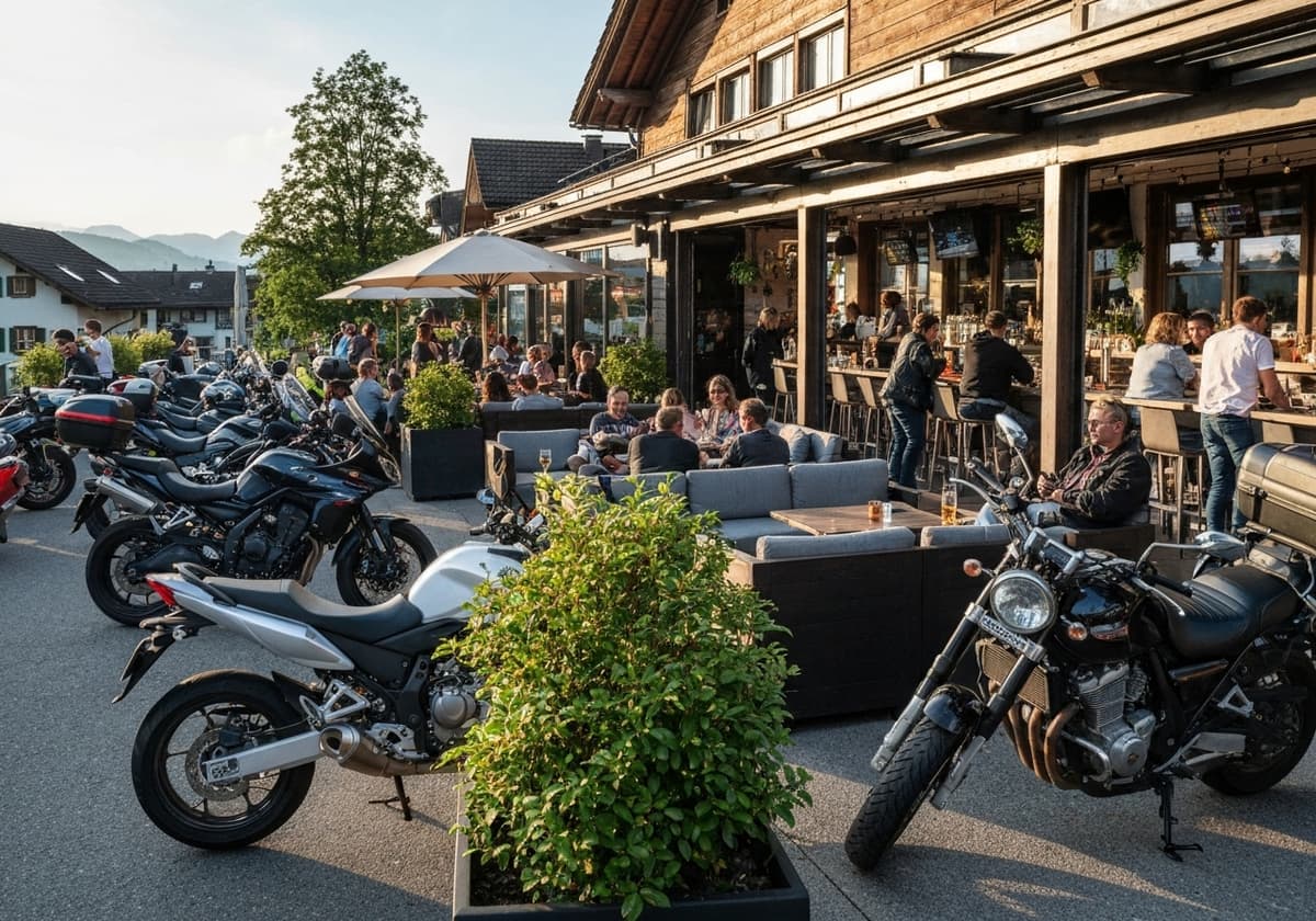 3 Bars avec Grandes Terrasses à Echallens pour Motards